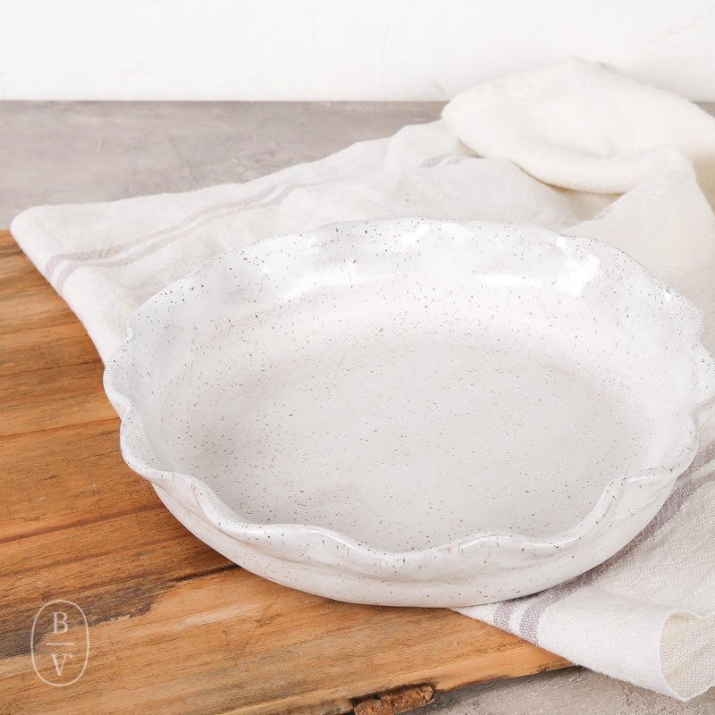 Etta B Pottery PIE/QUICHE DISH Simply White
