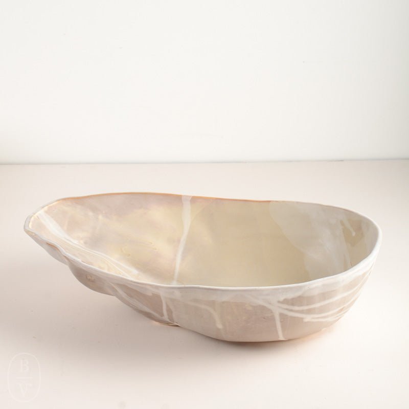 Alex Marshall Studios OVAL RIPPLE BOWL Stone Large