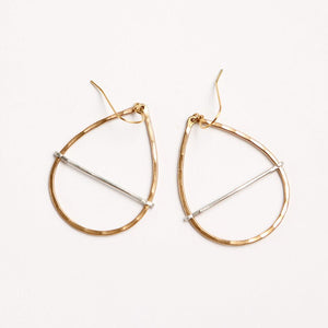 Mary Garrett Jewelry TEARDROP HOOP BAR EARRINGS
