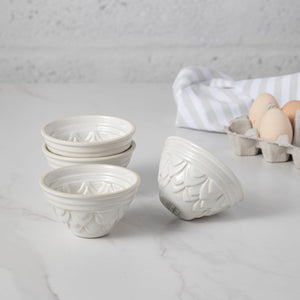 Casafina by Costa Nova FATTORIA INDIVIDUAL CAKE PAN SET OF 4 White