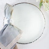 Annieglass EDGEY CHARGER SERVING PLATE Platinum 12