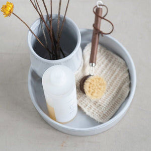 Creative Co-op TWO COMPARTMENT ROUND TERRACOTTA TRAY