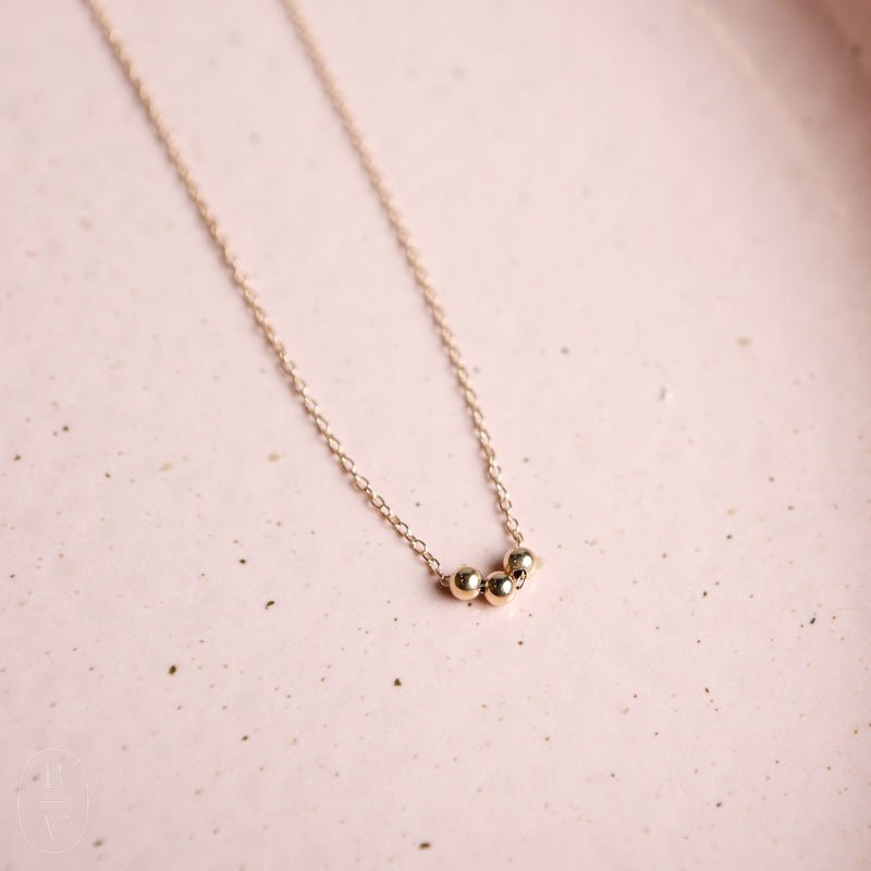 eNewton Design CHARM NECKLACE Gold 16 Joy 3mm