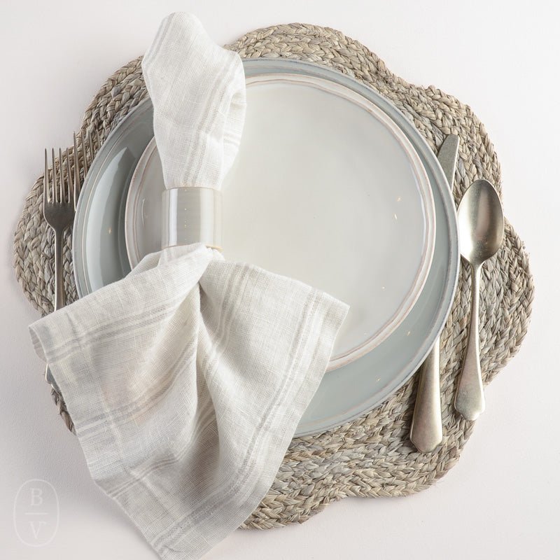 Pom Pom At Home MENDOCINO NAPKIN SET OF 4 Light Grey