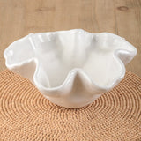 Etta B Pottery ROUND FLUTED BOWL Simply White