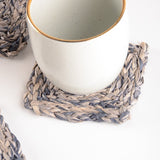 Blue Pheasant ZOEY COASTERS BOXED SET OF 4 Mixed Gray Square