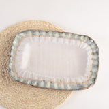 Etta B Pottery CRIMPED EDGE RECTANGLE PLATTER Magnolia