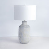 Jamie Young Company BLAIRE TABLE LAMP Grey Drum Shade Cream Cotton