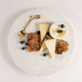 Creative Co-op MARBLE LAZY SUSAN WITH WOOD BASE