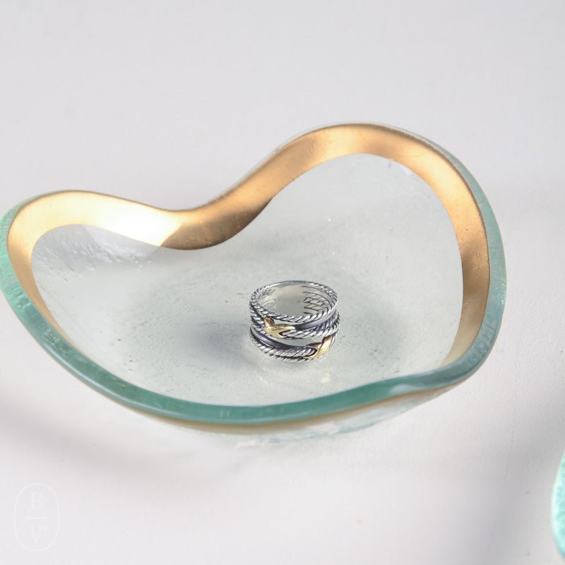 Annieglass HEART SMALL BOWL Gold 5
