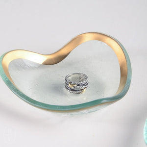 Annieglass HEART SMALL BOWL Gold 5