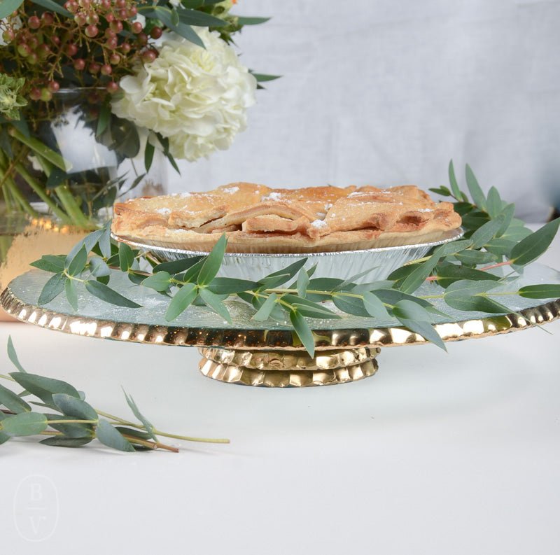 Annieglass EDGEY CAKE STAND Gold 13