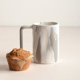 Alex Marshall Studios TALL MUG Grey_White Stripe