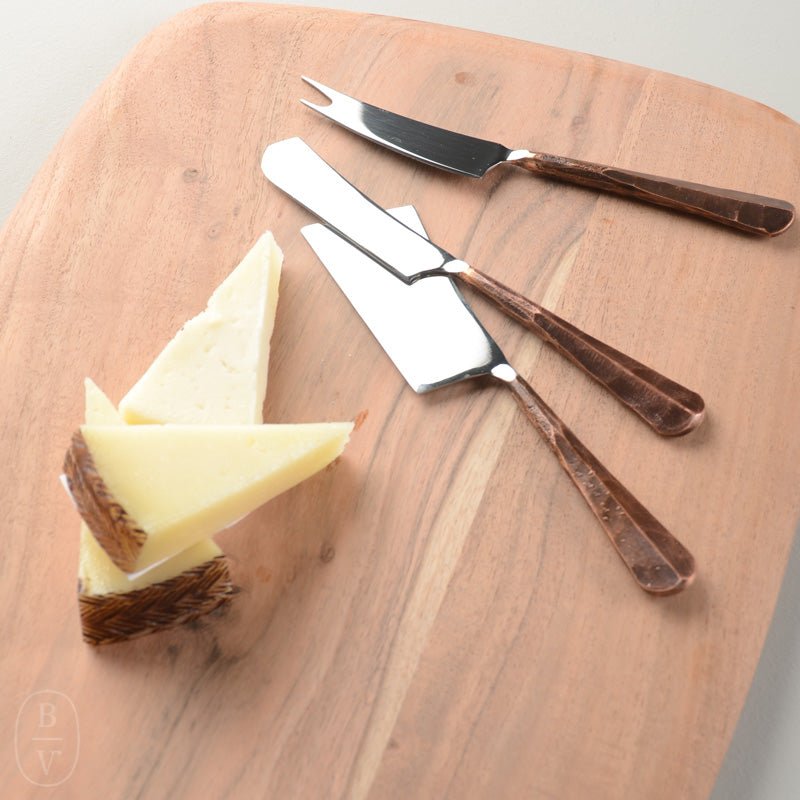 Shop the Simon Pearce Woodbury Copper Cheese Knife Set in Gift Box