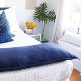 Pom Pom At Home MONTAUK FILLED BODY PILLOW Indigo 18x60