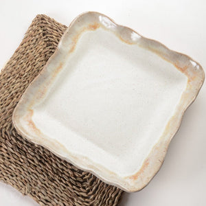 Etta B Pottery SQUARE PLATTER Dogwood