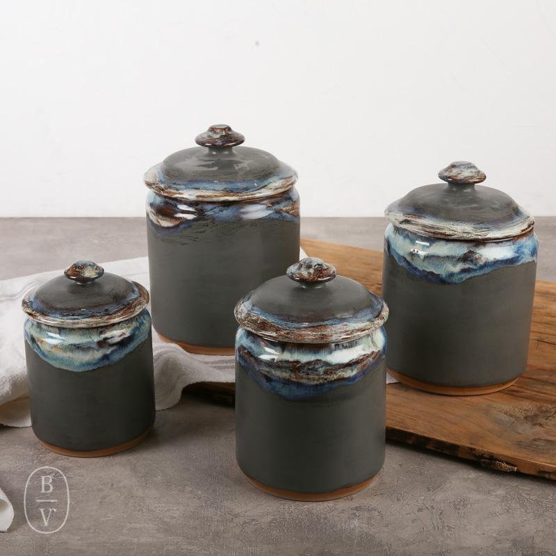 Canister Set Of Four By Etta B Pottery – Bella Vita Gifts & Interiors