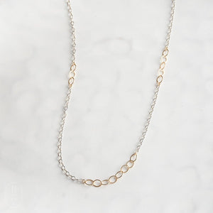 Ellen Hays Jewelry MIXED METAL CHAIN N1732GOX NECKLACE