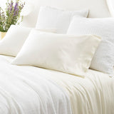 Pine Cone Hill SILKEN SOLID PILLOWCASES Ivory