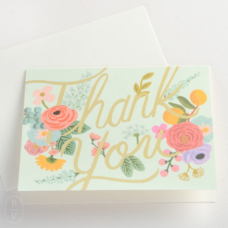 Rifle Paper Co MINT GARDEN THANK YOU CARD