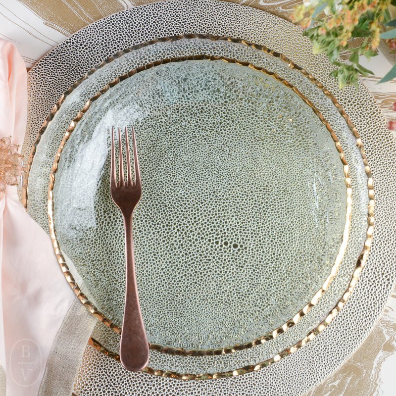 Annieglass EDGEY DINNER PLATE Gold 10