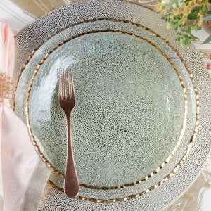 Annieglass EDGEY DINNER PLATE Gold 10