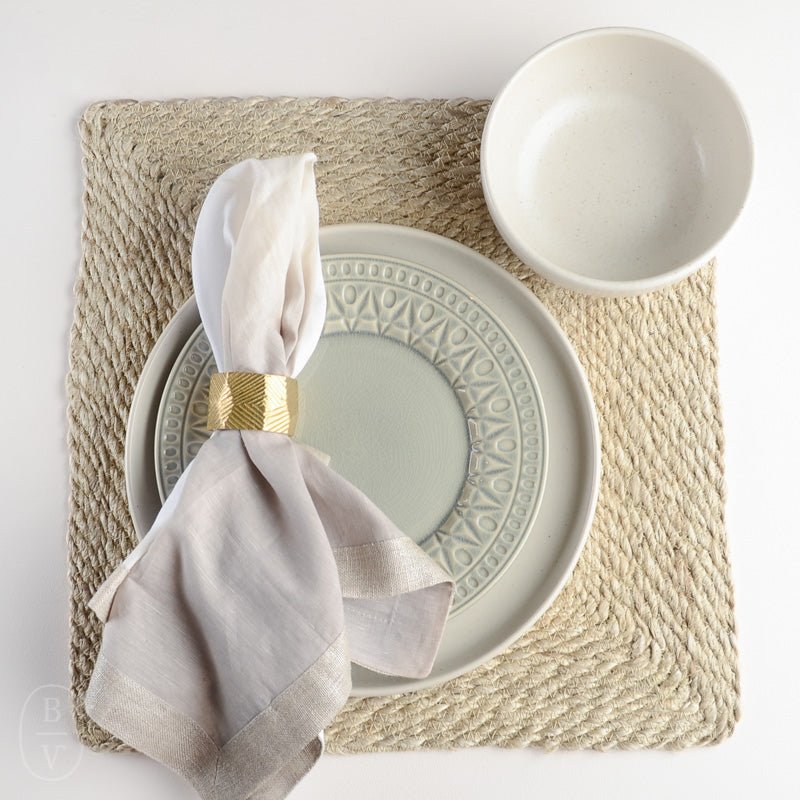 Blue Pheasant GIAN GOLD ABSTRACT NAPKIN RING BOXED SET OF 4