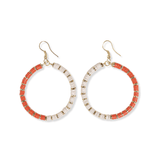 Ink and Alloy FONDA HALF AND HALF EARRINGS Coral