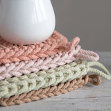 Creative Co-op SQUARE COTTON KNIT POT HOLDER