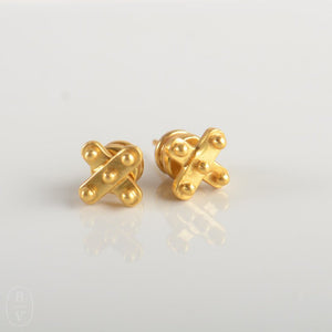 Julie Vos SOHO DEMI X STUD EARRINGS Gold