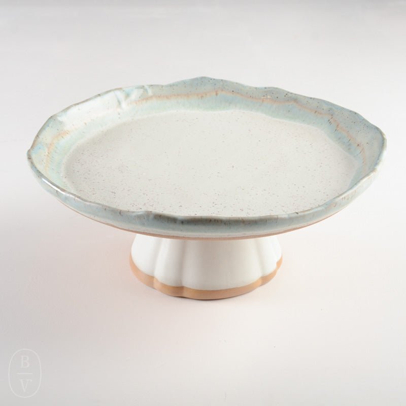 Etta B Pottery CAKE STAND Hydrangea