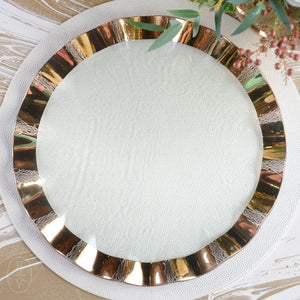 Annieglass RUFFLE BUFFET PLATE Gold 13