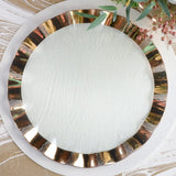 Annieglass RUFFLE BUFFET PLATE Gold 13