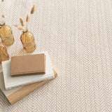 Dash and Albert HERRINGBONE INDOOR/OUTDOOR RUG Linen_White