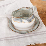 Etta B Pottery GRAVY BOAT SAUCER SET Magnolia