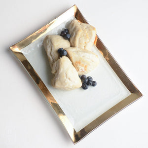 Annieglass ROMAN ANTIQUE VANITY TRAY Gold 12 x 8