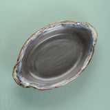 Etta B Pottery OVAL DISH WITH DRAPING HANDLES