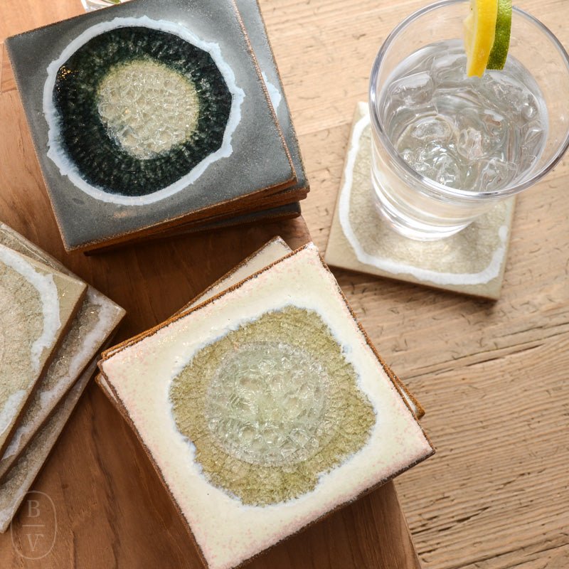 Dock 6 Pottery POTTERY GEODE GLASS COASTER SET OF 4