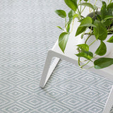 Dash and Albert DIAMOND INDOOR/OUTDOOR RUG Light Blue_Ivory