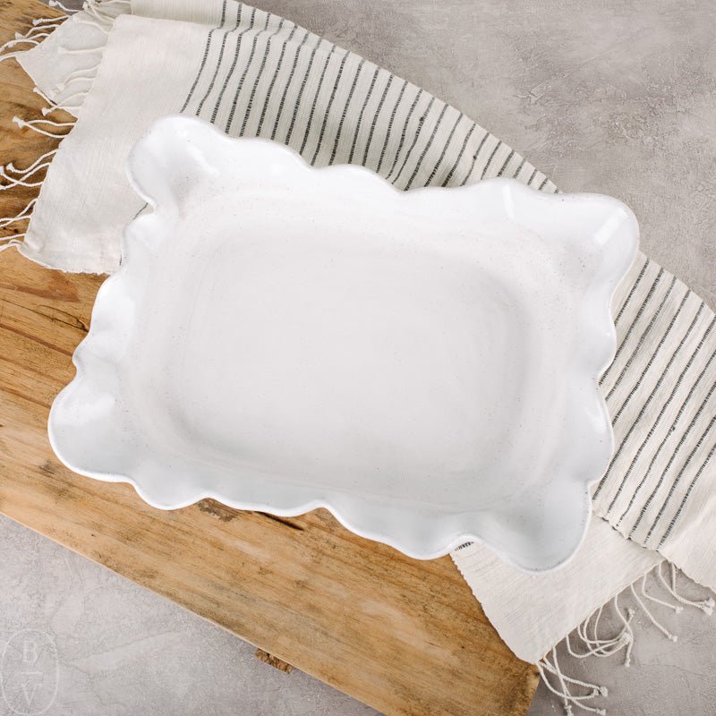 Etta B Pottery FLUTED CASSEROLE Simply White
