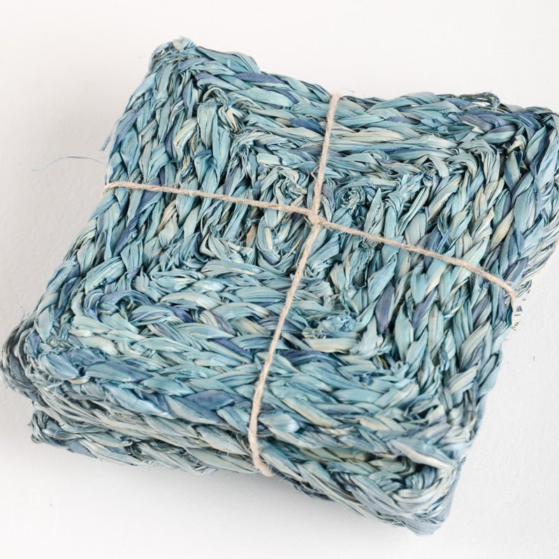 Blue Pheasant ZOEY COASTERS BOXED SET OF 4 Mixed Blue Square