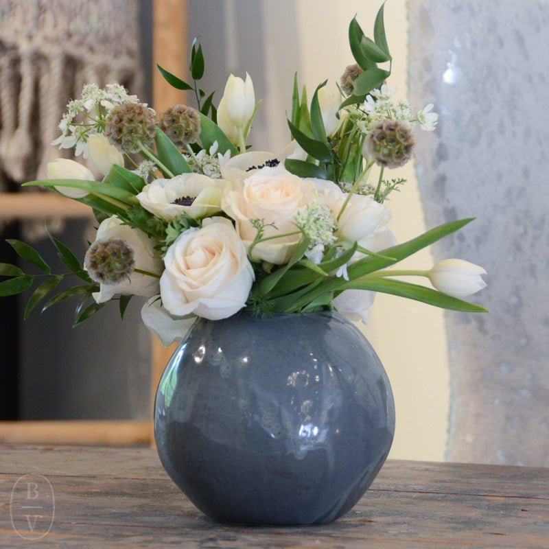 Alex Marshall Studios TAPERED SPHERE VASE Blue Gray