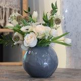 Alex Marshall Studios TAPERED SPHERE VASE Blue Gray