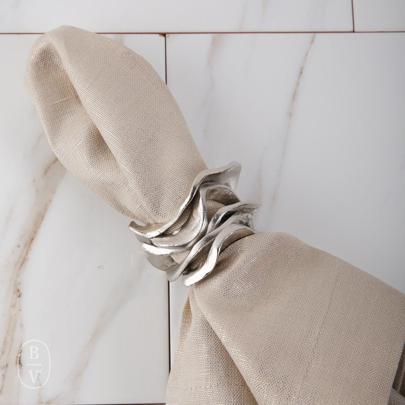 Kim Seybert FLUX NAPKIN RING Silver