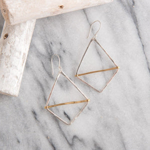 Mary Garrett Jewelry GEOMETRIC HOOP BAR EARRINGS