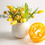 Alex Marshall Studios TAPERED SPHERE VASE White_Matte White Duo