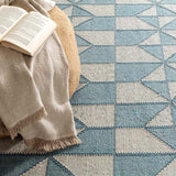 Dash and Albert OJAI LOOM KNOTTED COTTON RUG Blue