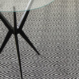 Dash and Albert DIAMOND INDOOR/OUTDOOR RUG Black_Ivory