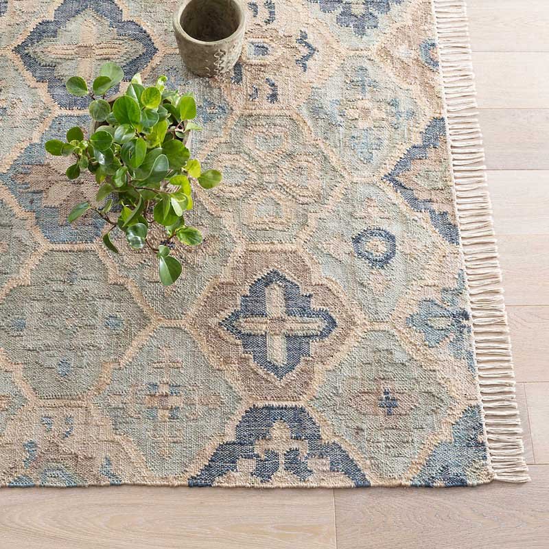 Dash and Albert PALI WOVEN JUTE RUG Blue