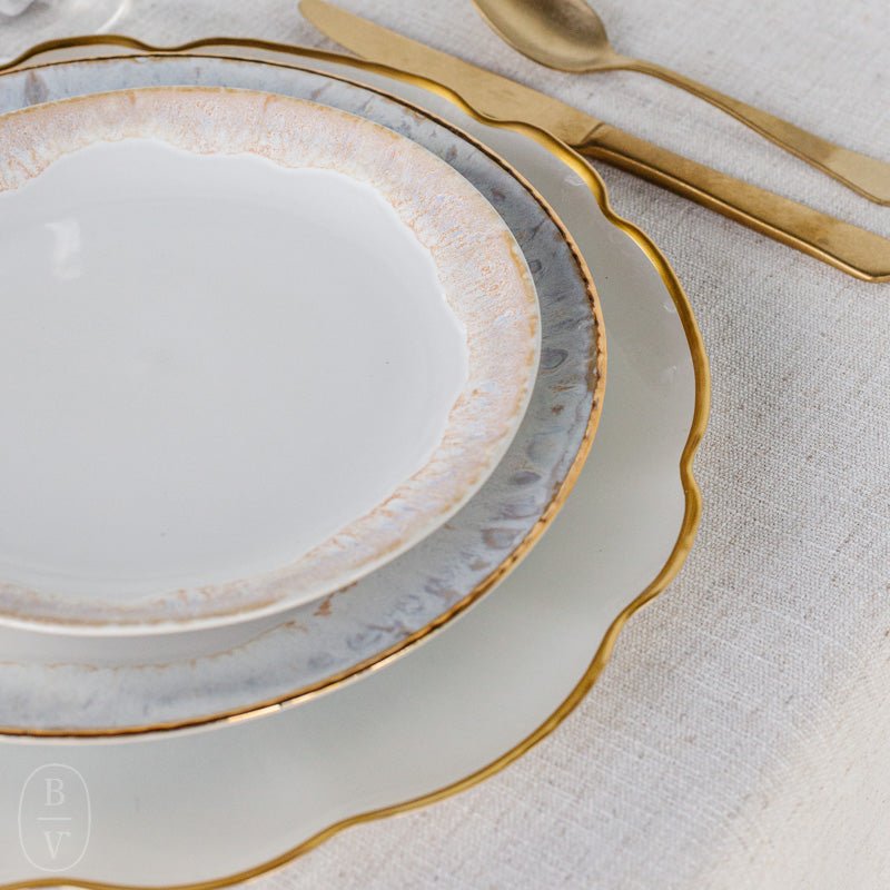 Casafina by Costa Nova FRANCESCA SCALLOPED GLASS CHARGER PLATE